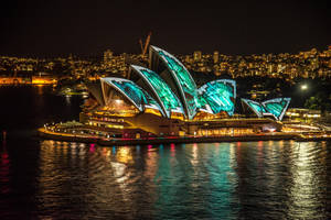 Sydney Opera City Lights Wallpaper