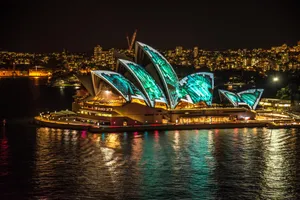 Sydney Opera City Lights Wallpaper