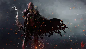 Sylvanas Windrunner Fiery Sparks Wallpaper
