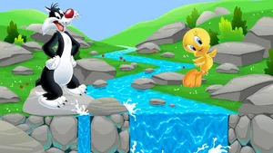 Sylvester And Tweety Artwork Wallpaper