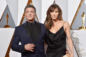 Sylvester Stallone And Jennifer Flavin At The Oscars Wallpaper