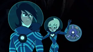 Sym Bionic Titan Charactersin Space Suits Wallpaper