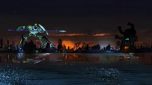 Sym Bionic Titan Standoffat Dusk Wallpaper