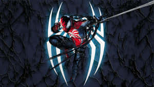 Symbiote Spider Man Swinging Wallpaper