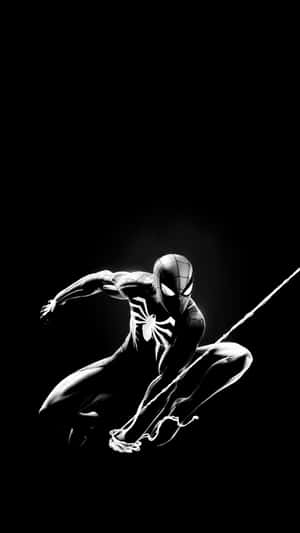 Symbiote Spider Man Swinging Wallpaper