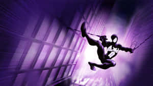 Symbiote Spider Man Swinging Wallpaper