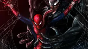 Symbiote Spider Manand Venom Wallpaper