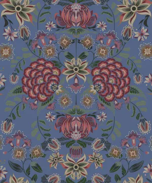 Symmetrical Floral Designer Wallpaper