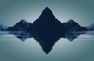 Symmetrical Mountain Reflection Wallpaper