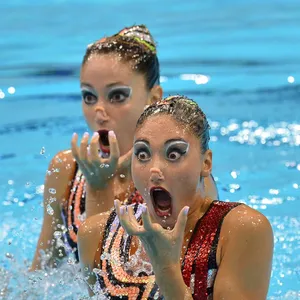 Synchronized Swimming Evangelia Platanioti Wallpaper