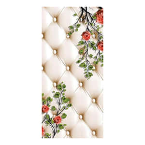 Synthetic 3d Rose Print Wallpaper