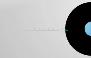Synthetic Music Disc Minimalist Desktop Wallpaper