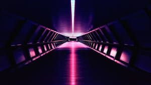 Synthwave Aesthetic Corridor Wallpaper