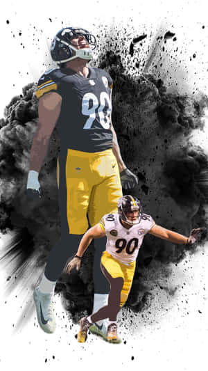 T.j. Watt Smoke Splash Art Wallpaper