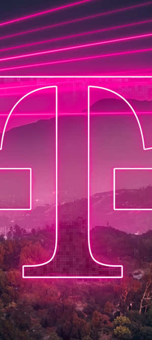 T Mobile Logo Over Cityscape Wallpaper