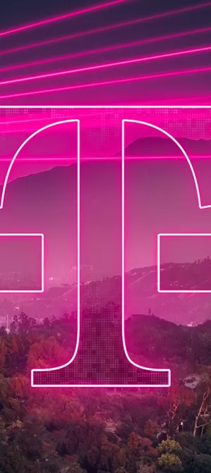 T Mobile Logo Over Cityscape Wallpaper