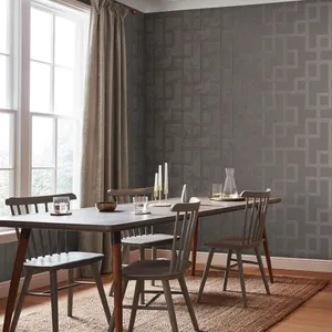 Table Set Up With Gilded Walls Wallpaper