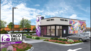 Taco Bell New Exterior Graphic Art Wallpaper