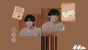 Taehyung Brown Aesthetic Wallpaper