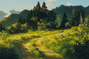 Taeko In A Dreamy Field Wallpaper