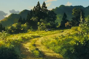 Taeko In A Dreamy Field Wallpaper