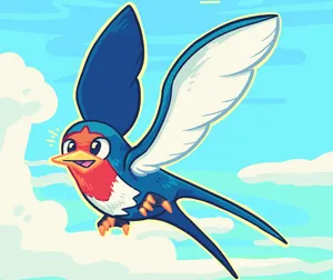 Taillow Art Flying Blue Sky Wallpaper