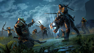 Tailon Riding Beast Shadow Of Mordor 4k Wallpaper