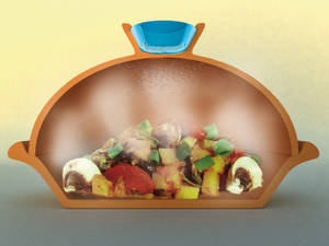 Tajine Dish Illustration In A Pot Wallpaper