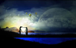 Take A Beautiful Romantic Journey With Your Partner Wallpaper