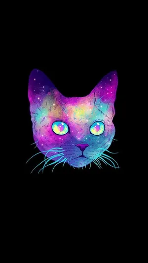 Take A Journey Through Space With Galaxy Cat Wallpaper
