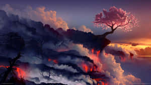 Take A Journey Through The Mystical Naruto Landscape Wallpaper