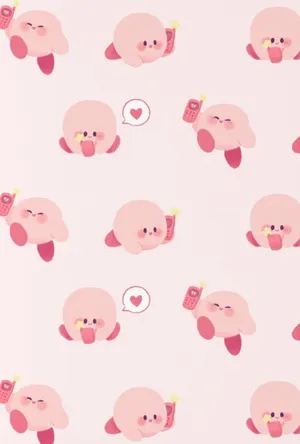 Take A Journey With Kirby Into The Magical World Of Pink! Wallpaper