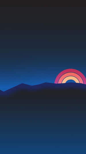 Take A Moment To Appreciate The Calming Beauty Of A Retro Sunset. Wallpaper