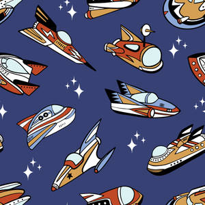 Take A Trip Through Retro Space Wallpaper