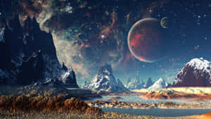 Take An Astronomical Adventure Through A Surreal Fantasy Space Wallpaper