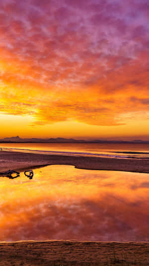 Take In The Beauty Of This Crystal-clear Beach Wallpaper