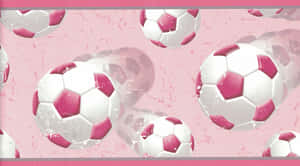 Take The Field With The Vibrant Pink Soccer Ball! Wallpaper