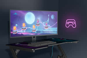 Take Your Gaming To The Next Level With This Sleek Gaming Pc Setup! Wallpaper