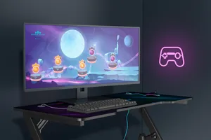 Take Your Gaming To The Next Level With This Sleek Gaming Pc Setup! Wallpaper