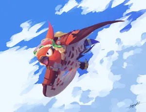 Talonflame In Flight Artwork Wallpaper