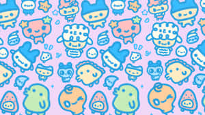 Tamagotchi Character Pattern Wallpaper