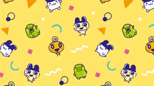 Tamagotchi Characters Pattern Wallpaper