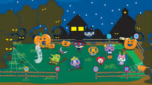 Tamagotchi Halloween Party Wallpaper