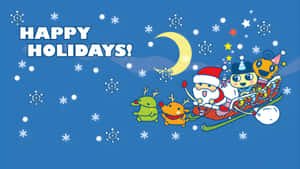Tamagotchi Holiday Celebration Wallpaper