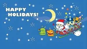 Tamagotchi Holiday Celebration Wallpaper