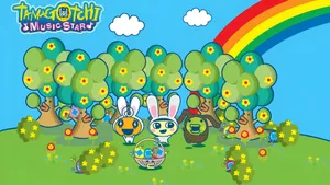 Tamagotchi Music Stars Garden Wallpaper