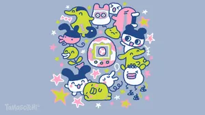 Tamagotchi Virtual Pet Characters Wallpaper