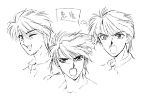 Tamahome Sketches Expressions Wallpaper