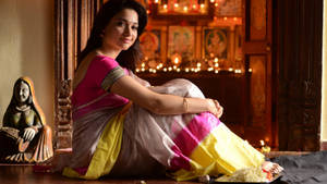 Tamannaah Bhatia In Uppada Saree Wallpaper