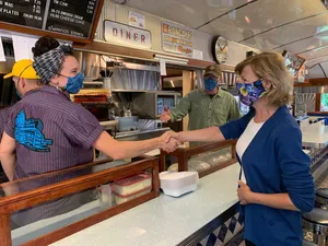Tammy Baldwin In Diner Wallpaper